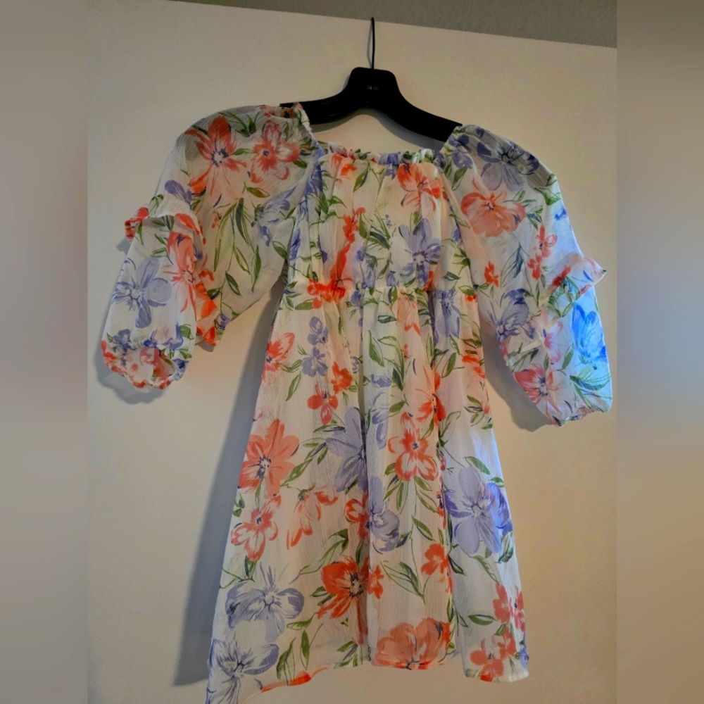 Floral Puff Sleeve Dress